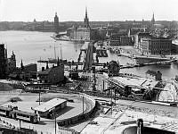 Slussen under ombyggnad, sett från Katarinahissen