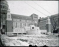 Naturhistoriska Riksmuseet, Riksmuseets entrétrappa under byggnad.