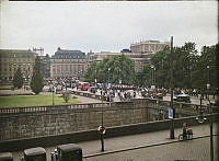 Norrbro, utsikt mot Gustav Adolfs Torg och Operan.Telefontornet skymtar i fonden.