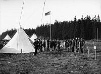 Kaknäs skjutbana. Från skyttetävlingen i Stockholm 1897. Kronprins Gustav i mitten.