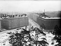 Till vänster Igeldammsgatan och rakt fram  Fleminggatan. Till höger går Mariebergsgatan.