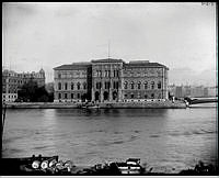 Nationalmuseum, Södra Blasieholmshamnen sett från Skeppsbron