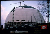 Johanneshov. Globen under byggnad.