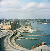 Utsikt från Katarinavägen mot Skeppsbron..