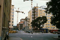 Södra Stationsområdet.Timmermansgatan vid Fatbursgatan. Byggnation pågår.Till höger nästan färdigt flerbostadshus.