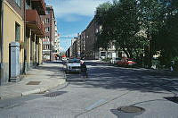 Södermalm. Bergsunds Strand österut mot Långholmsgatan. I fonden Hornsbruksgatan.