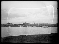 Utsikt från Beckholmen mot Danvikshem, Henriksborg och Saltsjökvarn från båthållplats Dockan.