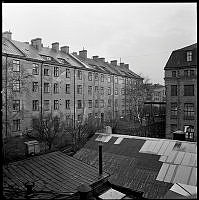 Bakgårdsutsikt på Södermalm. Mot kvarteret Dykärret 17,18,19 och 20.