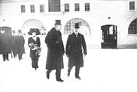 Invigning av Stockholms stads slakthus år 1912 med Kung Gustaf V