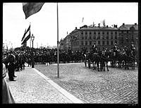 Tyska kejsarens ankomst till Stockholm år 1895 (Skeppsbron).