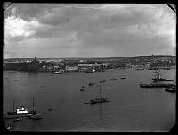 Panorama över Stockholm från Katarinahissen. Utsikt mot nordost.