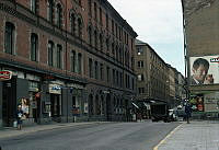 Högbergsgatan österut vid korsningen Götgatan. Till vänster kv. Västergötland.