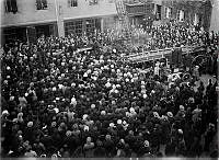 Johannes brandstation. Troligen en demonstration av brandstege.