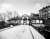 Tullbyggnaden vid Hornstull från Liljeholmsbron.