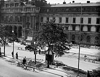 Byggnadsarbeten runt Centralstationen.