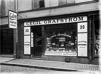 Hamngatan 30. Cecil Grafströms kaffehandel. Exteriör.