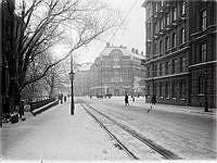 Engelbrektsgatan söderut från Östermalmsgatan.