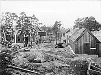 Stadshagen. Nödbostäder under uppförande.