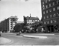 Vy från Gotlandsgatan mot Götgatan 42, på höjden. Nuvarande Götgatan 85-87.