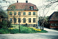 Skansen, stadskvarteret. Tottieska malmgården till vänster och till höger boktryckeriet.