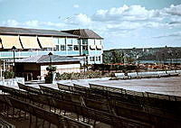 Djurgården. Skansen. Sollidens restaurang sedd med utsiktsterrass.