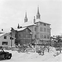 Vaxholms Missionskyrka vid Norrhamnen från nordost.