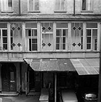 Drottninggatan 86, exteriör av veranda på gården.