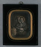 Porträtt av äldre kvinna. Daguerreotyp.