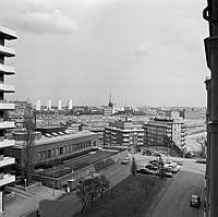 Utsikt mot nordost mot City från Kungsklippan9. Till vänster syns Stadsarkivet.