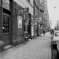 Trottoarvy västerut från Heleneborgsgatan 3.