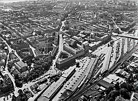 Norra Station från luften år 1980.