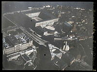 Flygbild över Gamla Stan med Slottet. 1936