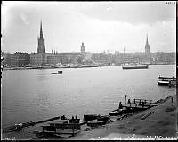 Utsikt från Söder Mälarstrand över Gamla Stan och Riddarholmen.