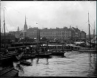 Fiskarehamnen med Slussplan och del av Skeppsbron