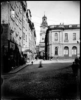 Trångsund norrut från Stortorget. Storkyrkan i fonden.