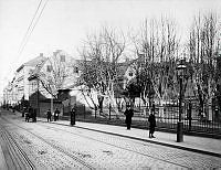 Hornsgatan österut från Maria Magdalena kyrkogård.