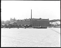 Separator industriområde vinteritd mot Klara Sjö och Pipersgatan. Mot SV.