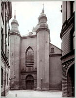 Jakobs kyrka från Jakobsgatan