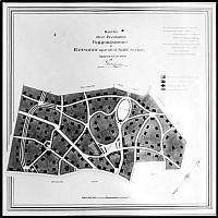 Karta över föreslagna byggnadstomter på Hammarby i Lundby i Västmanland av P. Hallman 1906.