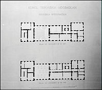 Ritningar över Kongl. Tekniska HÖgskolans, kemiska byggnad, Drottninggatan 95.