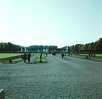 Drottningholmsparken. Vy från slottet åt SV.