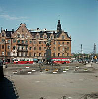 Från Slussterrassen mot Karl Johans Torg och Gamla Stan.