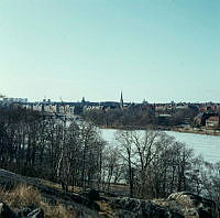 Vy från Skansen mot Nobelparken och Östermalm.