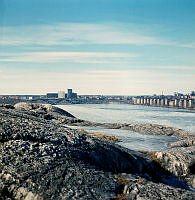 Vy från Skinnarviksberget mot Marieberg och Norr Mälarstrand.