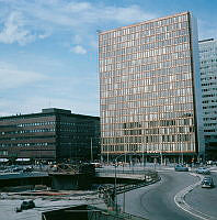 EPA-varuhuset, femte hötorgshuset och byggandet av fontänen vid Sergels Torg.