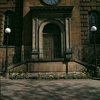 Porten till Hedvig Eleonora Kyrka.