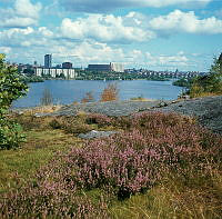 Vy från Ormberget i Gröndal över Mariebergsfjärden mot Marieberg.