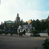 Brittiska veckan 1968. Puben William Shakespeare i Kungsträdgården.