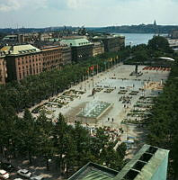 Kungsträdgården sedd från NK:s takterrass.