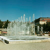 Fontänen i Kungsträdgården. Vy åt norr.